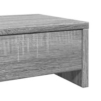Monitorstandaard met lades 100x27x15 cm hout grijs sonoma eiken