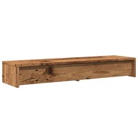 Monitorstandaard met lades 100x27x15 cm hout oud houtkleurig