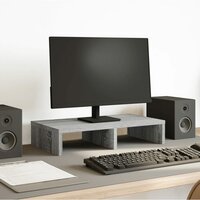 Monitorstandaard 50x27x10 cm bewerkt hout grijs sonoma eiken