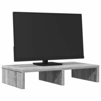 Monitorstandaard 50x27x10 cm bewerkt hout grijs sonoma eiken