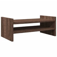 Monitorstandaard 50x27x20 cm bewerkt hout bruin eikenkleurig