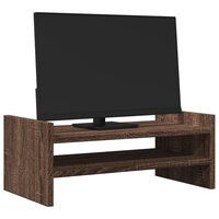 Monitorstandaard 50x27x20 cm bewerkt hout bruin eikenkleurig