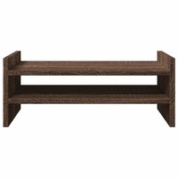 Monitorstandaard 50x27x20 cm bewerkt hout bruin eikenkleurig
