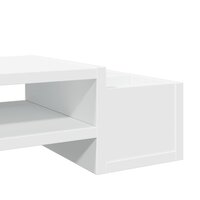 Monitorstandaard met opbergruimte 70x27x15 cm bewerkt hout wit