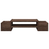 Monitorstandaard met opbergruimte 70x27x15 cm hout bruin eiken