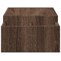 Monitorstandaard met opbergruimte 70x27x15 cm hout bruin eiken