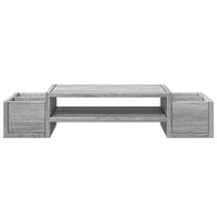 Monitorstandaard met opbergruimte 70x27x15 cm hout grijs sonoma