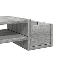 Monitorstandaard met opbergruimte 70x27x15 cm hout grijs sonoma