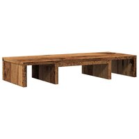 Monitorstandaard verstelbaar 60x24x10,5 cm hout oud houtkleurig