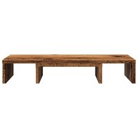 Monitorstandaard verstelbaar 60x24x10,5 cm hout oud houtkleurig