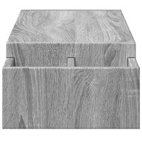 Monitorstandaard opbergruimte 100x27x15 cm hout grijs sonoma