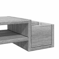 Monitorstandaard opbergruimte 100x27x15 cm hout grijs sonoma