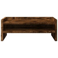 Monitorstandaard 42x24x16 cm bewerkt hout gerookt eikenkleurig