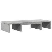 Monitorstandaard verstelbaar 60x24x10,5 cm hout betongrijs