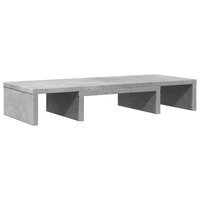 Monitorstandaard verstelbaar 60x24x10,5 cm hout betongrijs