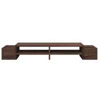 Monitorstandaard met opbergruimte 100x27x15 cm hout bruin eiken