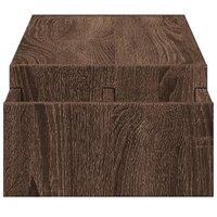 Monitorstandaard met opbergruimte 100x27x15 cm hout bruin eiken