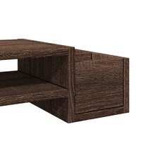 Monitorstandaard met opbergruimte 100x27x15 cm hout bruin eiken