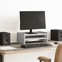 Monitorstandaard 42x24x16 cm bewerkt hout grijs sonoma eiken