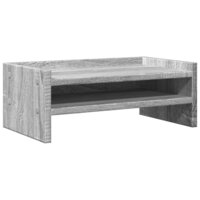 Monitorstandaard 42x24x16 cm bewerkt hout grijs sonoma eiken
