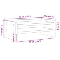 Monitorstandaard 42x24x16 cm bewerkt hout grijs sonoma eiken
