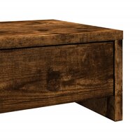 Monitorstandaard met lades 50x27x15 cm hout gerookt eikenkleur