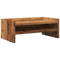 Monitorstandaard 42x24x16 cm bewerkt hout oud houtkleurig