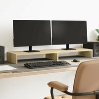 Monitorstandaard 100x27x10 cm bewerkt hout sonoma eikenkleurig