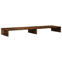 Monitorstandaard 100x27x10 cm bewerkt hout gerookt eikenkleurig