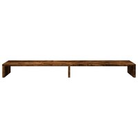 Monitorstandaard 100x27x10 cm bewerkt hout gerookt eikenkleurig