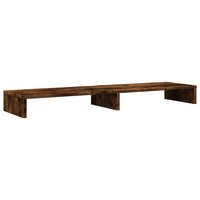Monitorstandaard 100x27x10 cm bewerkt hout gerookt eikenkleurig