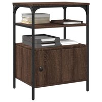 Printerkastje 3-laags 50x40x76 cm bewerkt hout bruin eiken