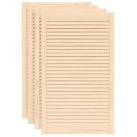 Kastdeuren met lamellen 4 st 99,3x59,4 cm massief grenenhout
