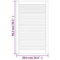 Kastdeuren met lamellen 4 st 99,3x59,4 cm massief grenenhout