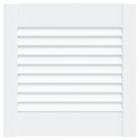 Kastdeur met lamellen 39,5x39,4 cm massief grenenhout wit