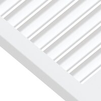 Kastdeur met lamellen 39,5x39,4 cm massief grenenhout wit