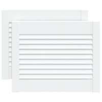 Kastdeuren met lamellen 2 st 39,5x49,4 cm grenenhout wit