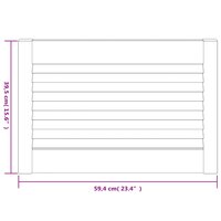 Kastdeuren met lamellen 2 st 39,5x59,4 cm grenenhout wit
