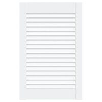 Kastdeur met lamellen 61,5x39,4 cm massief grenenhout wit