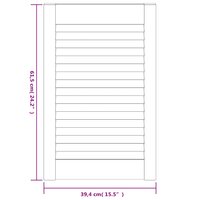 Kastdeur met lamellen 61,5x39,4 cm massief grenenhout wit