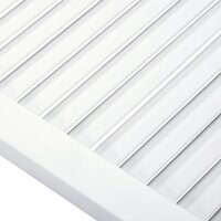 Kastdeuren met lamellen 2 st 69x59,4 cm massief grenenhout wit