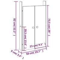 Kastdeurtjes voor buitenkeuken 2 st 50x9x82 cm douglashout
