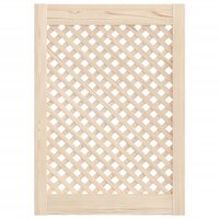 Kastdeuren met latwerk 2 st 49,5x69 cm massief grenenhout