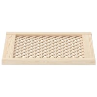 Kastdeuren met latwerk 2 st 49,5x61,5 cm massief grenenhout