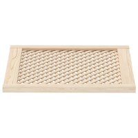 Kastdeuren met latwerk 2 st 59,5x69 cm massief grenenhout