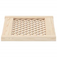 Kastdeuren met latwerk 2 st 49,5x39,5 cm massief grenenhout
