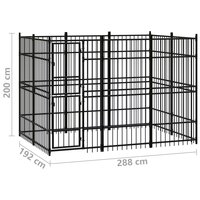 Hondenkennel 5,53 m&sup2; staal