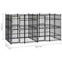 Hondenkennel 7,37 m&sup2; staal