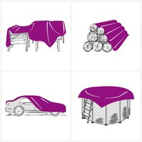 Dekzeil 650 g/m&sup2; 3,5x5 m grijs