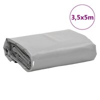 Dekzeil 650 g/m&sup2; 3,5x5 m grijs